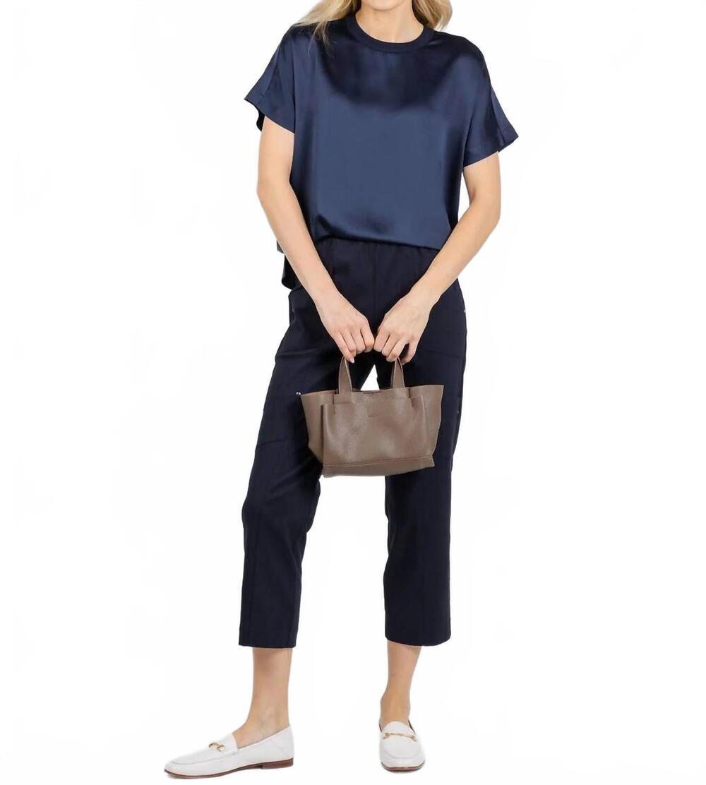NEW ELLIOTT LAUREN control stretch cargo pants in navy